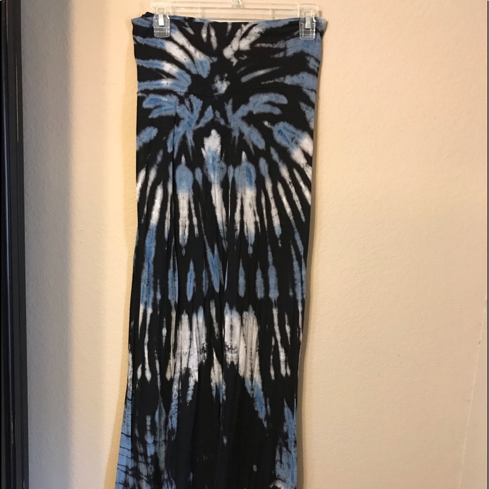 BLUE & BLACK MAXI SKIRT/ TUBE DRESS